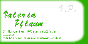 valeria pflaum business card